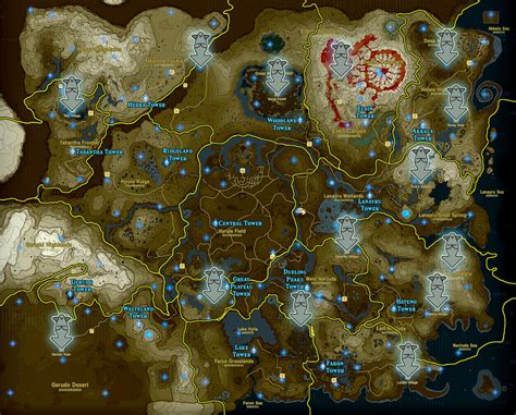 MAP Legend Of Zelda Breath Of The Wild Map